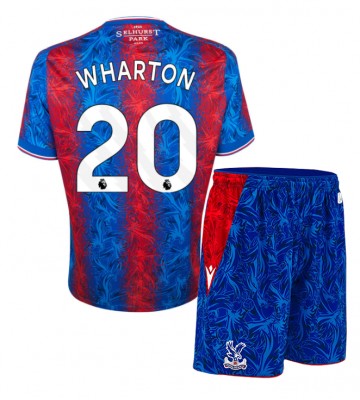 Crystal Palace Adam Wharton #20 Primera Equipación Niños 2024-25 Manga Corta (+ Pantalones cortos)